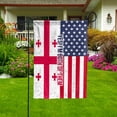 thumbnail image 1 of American Half Georgia Flag Georgian Friendship U.S.A My Home My Blood House Flag, Double-Sided Decorative Outdoor Flag, Patriotic Polyester Yard Flag 29.5 x 39.5 in, 1 of 5