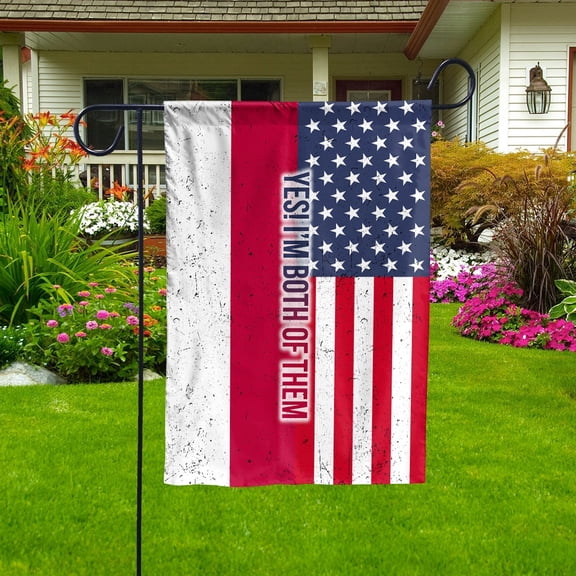 Indonesian American My Home My Blood Heritage Indonesia Garden Flag, Double-Sided Outdoor Yard Decor 11.5 x 17.5 Inch