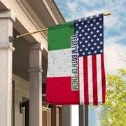 Italian American My Home My Blood Heritage Italy House Flag, Double-Sided Outdoor Yard Decor 29.5 x 39.5 Inch