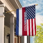 Dutch American My Home My Blood Heritage Netherlands Half House Flag, Double-Sided Outdoor Yard Decor 29.5 x 39.5 Inch