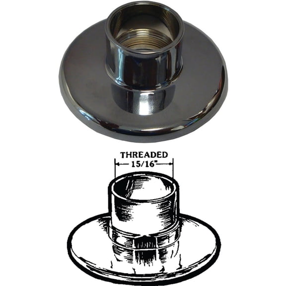 American Hardware P-597C Escutcheon, for Use with Valve Diverters, 15/16 in Threaded, Plastic