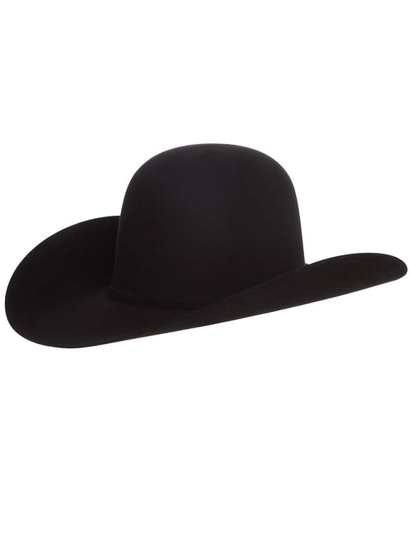 American Hat Company Mens 100XBLKS42 AHC 100X Self Band 4 1/4` Brim Felt Hat 67/8 Black
