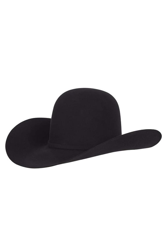 American Hat Company Mens 10X Black Open Crown Felt Cowboy Hat