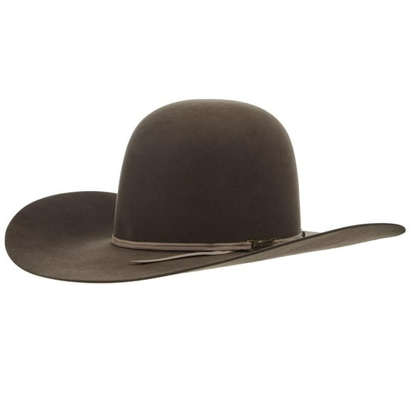 American Hats Mens American 10X  4 1/2 Inch Brim Open Crown Felt 67/8 Pecan