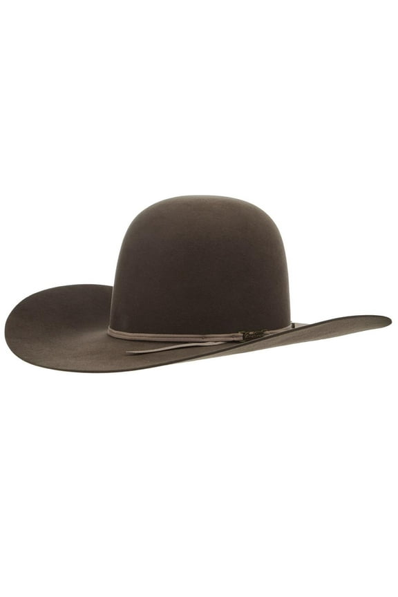 Mens American 10X 4 1/2 Inch Brim Open Crown Felt 71/8 Pecan