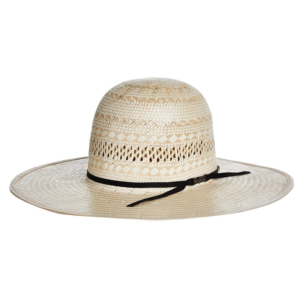 American Hats Mens American Hat Company Poli 845 4 1/2` Brim Open Crown Straw 67/8 Natural