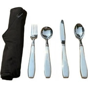 American Hawks Weighted 4-Pieces Utensils Set for Hand Tremors Stainless Steel Knife Fork Spoons