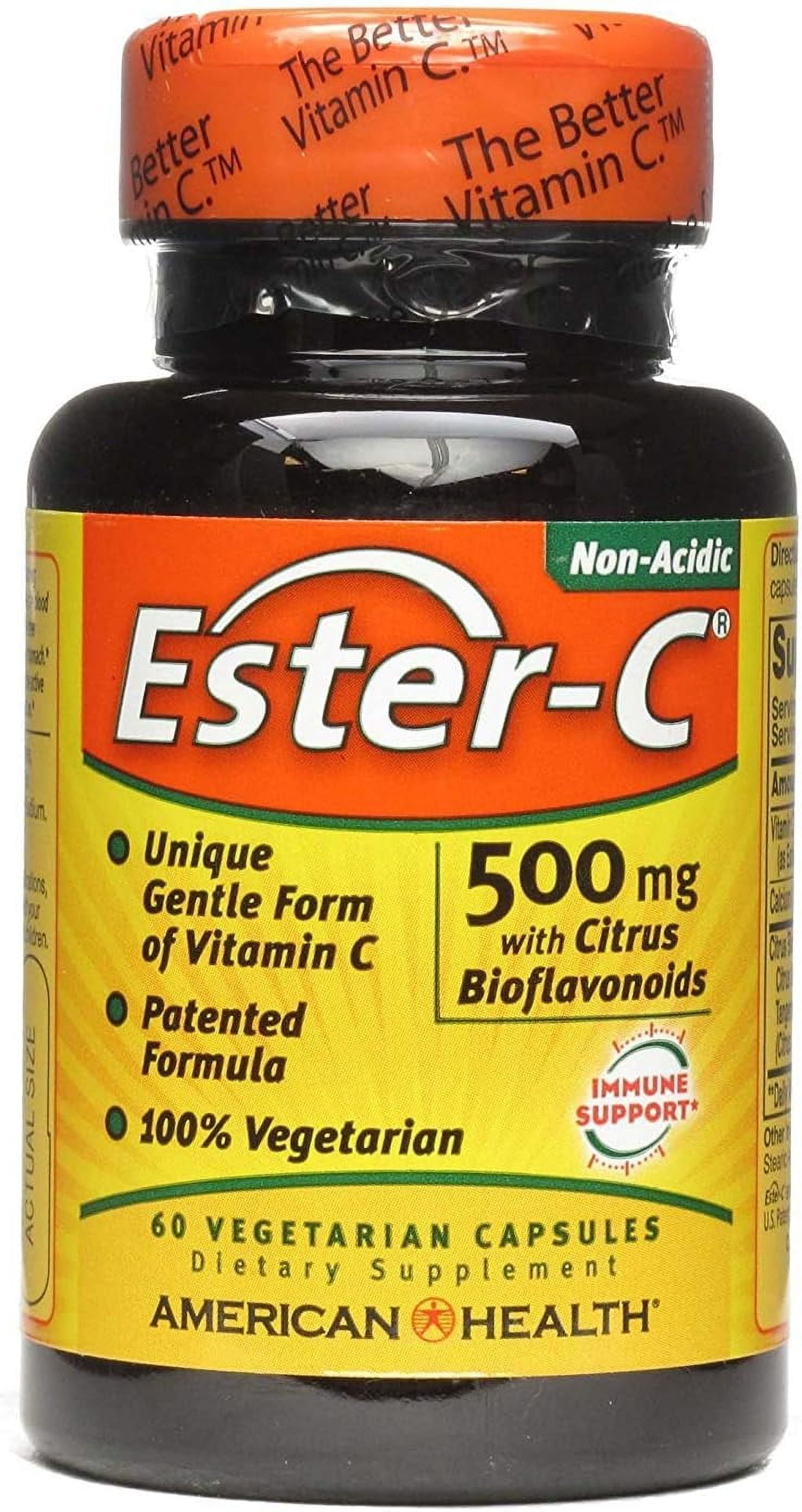 American Health, Ester-C, 500 Milligrams, 60 Veggie Capsules - Walmart.com