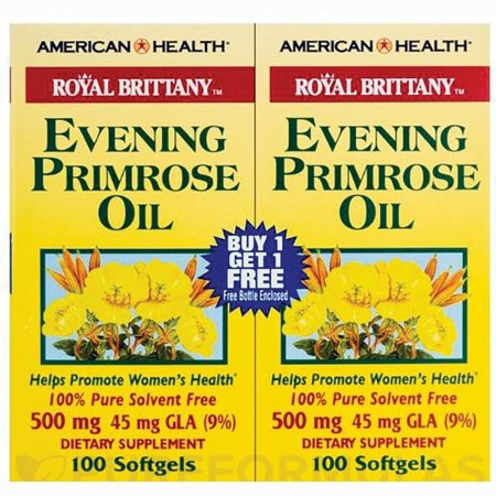 American Health Royal Brittany Evening Primrose Oil (100+100) Twin Pack Special 500 mg. Softgels 200 ea