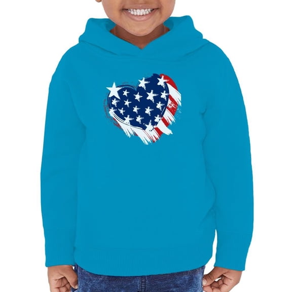 American Heart 4Th Of July Hoodie Toddler -Image by Shutterstock, 2 Toddler