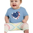 thumbnail image 1 of American Heart 4Th Of July T-Shirt Infant -Image by Shutterstock,  12 Months, 1 of 4