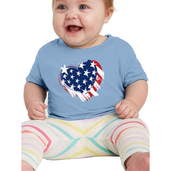 American Heart 4Th Of July T-Shirt Infant -Image by Shutterstock,  24 Months