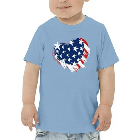 American Heart 4Th Of July T-Shirt Toddler -Image by Shutterstock, 3 Toddler