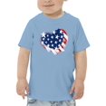 thumbnail image 1 of American Heart 4Th Of July T-Shirt Toddler -Image by Shutterstock,  5 Toddler, 1 of 4
