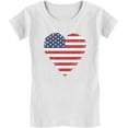 thumbnail image 1 of American Heart Flag Girls 4th of July Shirt USA Patriotic Kids Fitted T-Shirt, 1 of 2