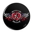 thumbnail image 1 of American Heart Flag Red White Blue Motorcycle Biker Pinback Button Pin, 1 of 5