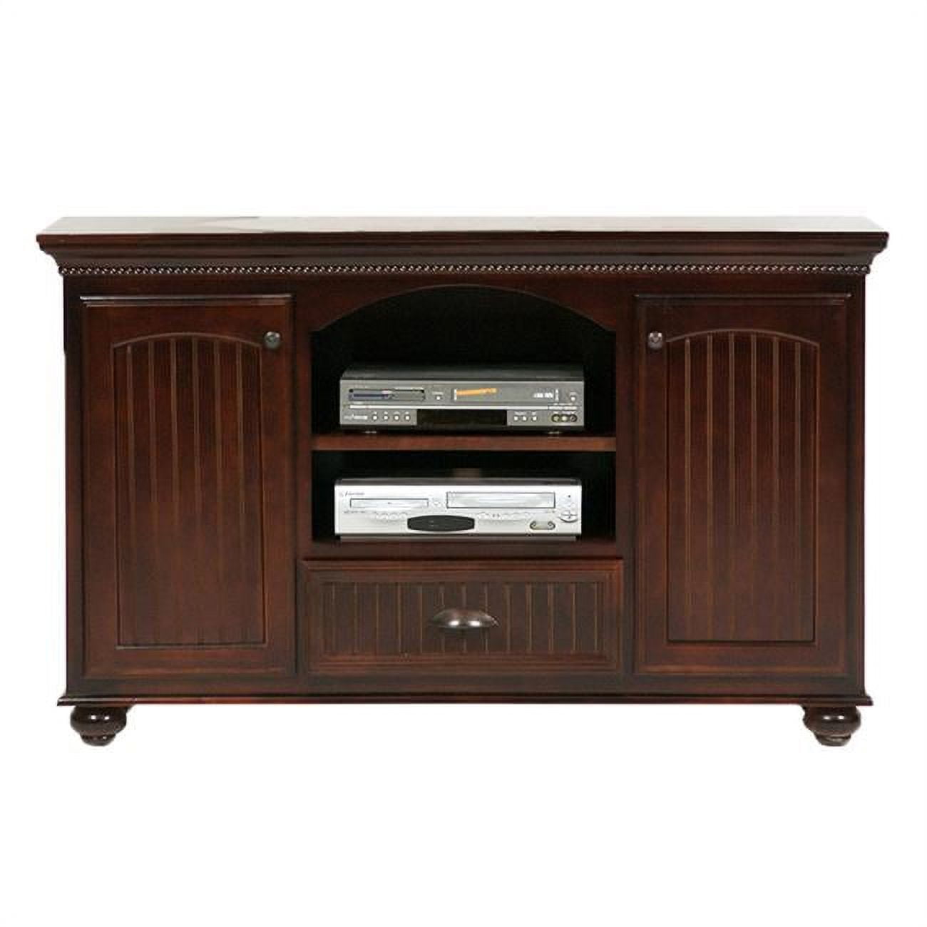 American Heartland 16156CM Poplar Deluxe TV Stand with 2 Fixed Wood