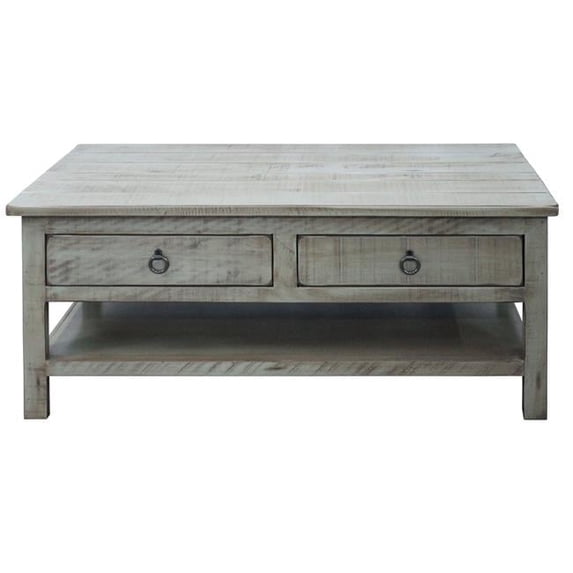 American Heartland 30303CC Rustic Coffee Table with 2 Drawers, Concord Cherry