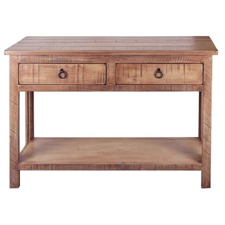 American Heartland 30305RR Rustic Sofa Table with 2 Drawers, Rustic Red