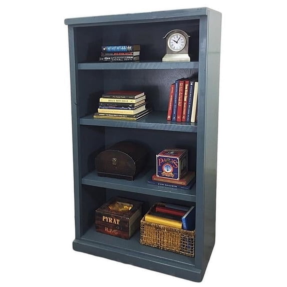 American Heartland 30360CM 60 in. Rustic Bookcase with 3 Adjustable Wood Shelves, Chocolate Mousse