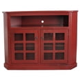 thumbnail image 1 of American Heartland 30743RRGP Rustic Tall Curve Corner TV Cart, Rustic Red, 1 of 4