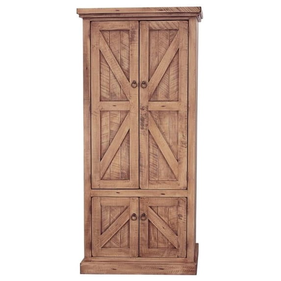 American Heartland 30791RSW Rustic Double Door Pantry, Rustic Seashell