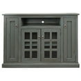 thumbnail image 1 of American Heartland 30858RBK Rustic Tall TV Stand with 2 Flat Panel Doors, Rustic Antique Black, 1 of 1