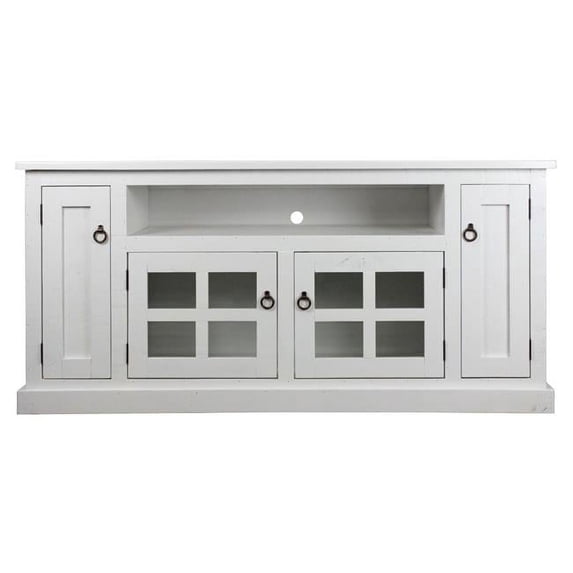 American Heartland 30866HG 68 in. Rustic TV Stand with 2 Flat Panel Doors, Havana Gold