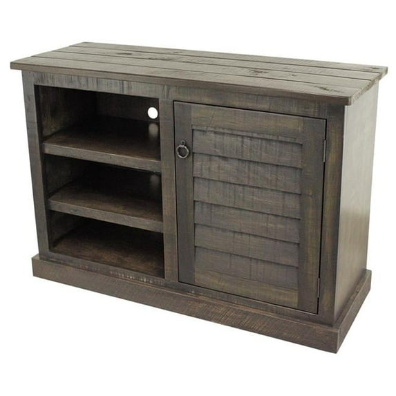 American Heartland 32847RDW Rustic 47 in. Quaint Shutter Door TV Stand in Rustic Driftwood