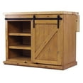 thumbnail image 1 of American Heartland 33117RYLPTRGROT Rustic Pastoral Kitchen Island with Oak Top, Rustic Yellow & Rustic Green, 1 of 1