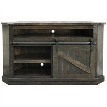 American Heartland 33744AM Rustic Bower Corner TV Cart, Aquamarine