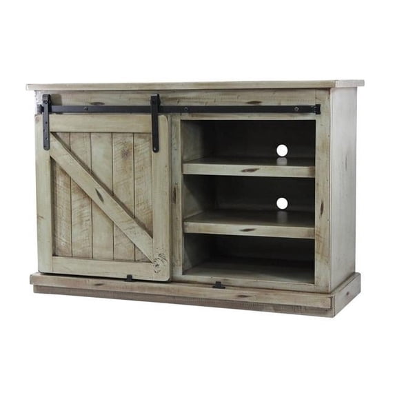 American Heartland 33847RBW 47 in. Rustic Quaint TV Stand, Rustic Barnwood
