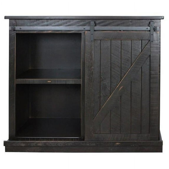 American Heartland 33848DB 47 in. Rustic Tall Quaint TV Stand, Dark Blue