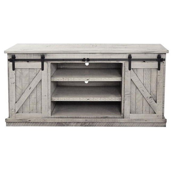 American Heartland 33866RDB 68 in. Rustic Provincial TV Stand, Rustic Dark Blue