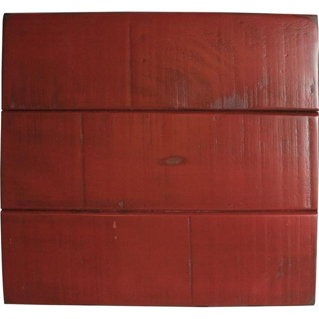 Rustic Red 68" Solid Wood Shutter TV Stand with Cabinet