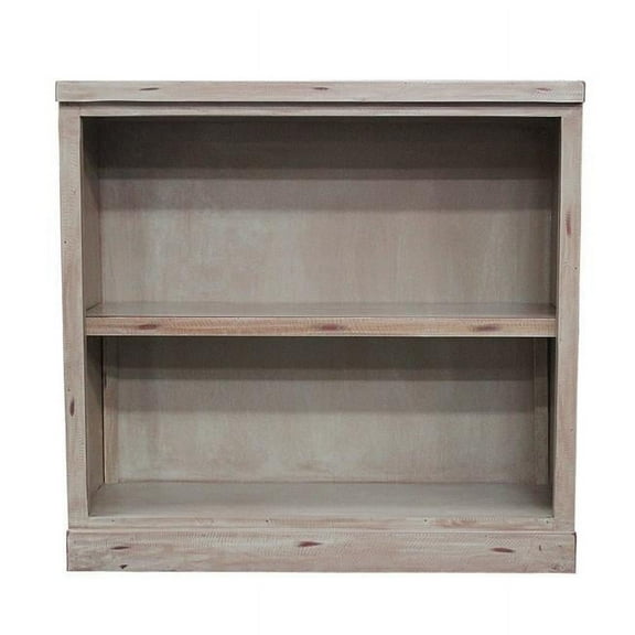 American Heartland 36 in. Rustic Bookcase with 1 Adjustable Wood Shelf, Rustic Seashell