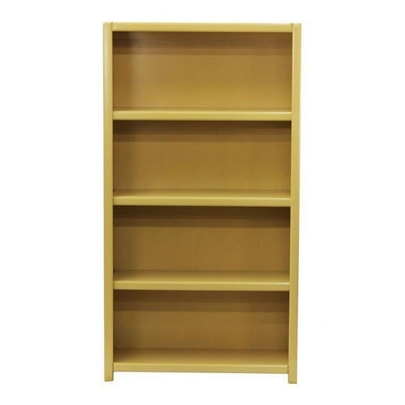 American Heartland 40860BR 60 in. Poplar Contemporary Bookcase, Burnt Red