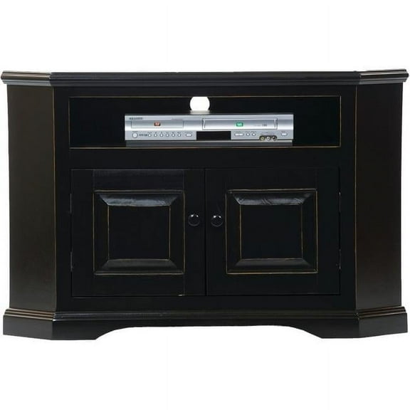 American Heartland  41 in. Poplar Corner TV Cart, European Burnt Black