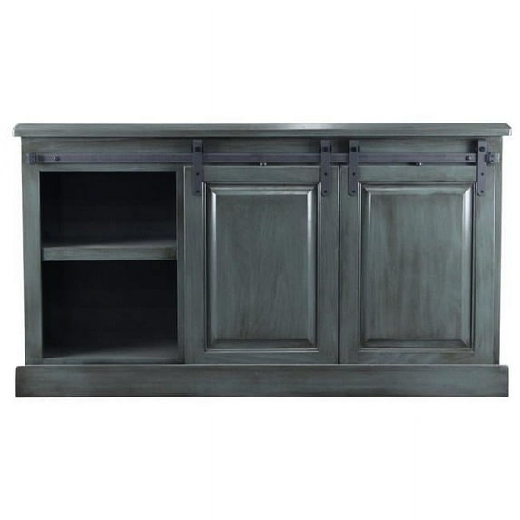 American Heartland 44854ER 57 in. Poplar Quaint TV Stand, European Red