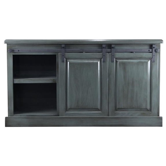 American Heartland 44854GS 57 in. Poplar Quaint TV Stand, Greystone