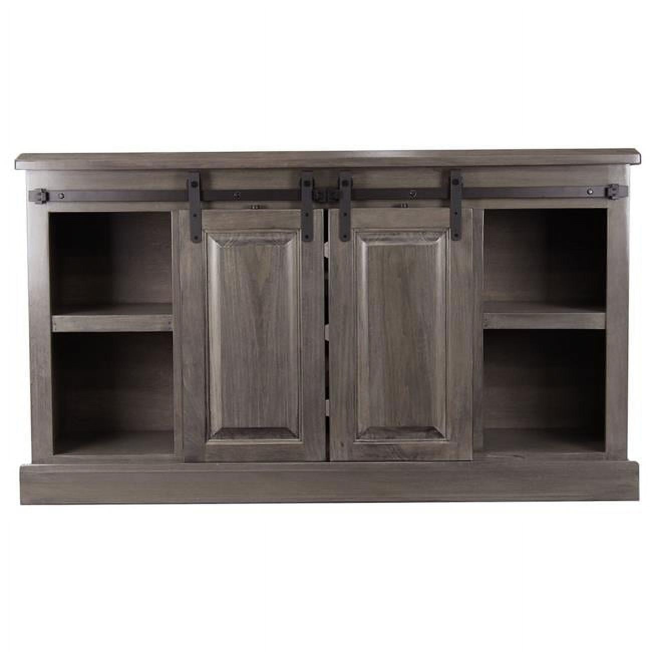 American Heartland 44855CM 57 in. Poplar Provincial TV Stand, Chocolate