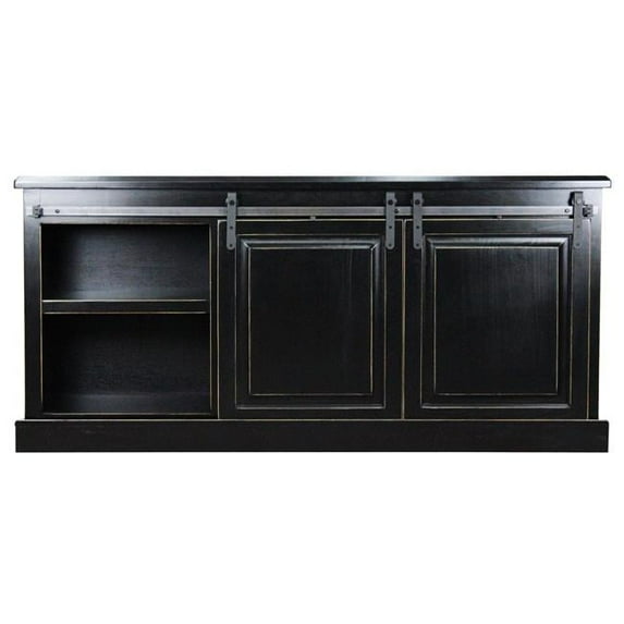 American Heartland 44865ER 68 in. Poplar Quaint TV Stand, European Red