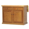 thumbnail image 1 of American Heartland 50117MDOT Oak Kitchen Island with Flip-Up Oak Top, Medium, 1 of 1