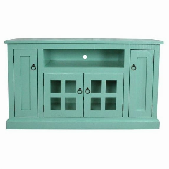 American Heartland 30855LB 57 in. Rustic TV Stand, Light Blue