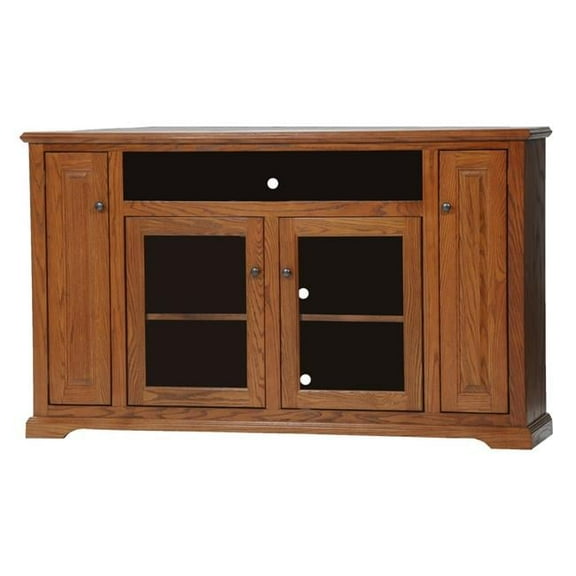 American Heartland 63867DK Oak Tall Deluxe Entertainment Console, Dark