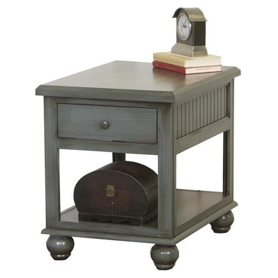 American Heartland 751113YL Poplar End Table with 1 Drawer, Yellow