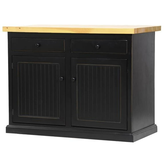 American Heartland 75116EGRPT Poplar Kitchen Island with Pine Top, European Green