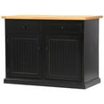 thumbnail image 1 of American Heartland 75116IVOT Poplar Kitchen Island with Oak Top, European Ivory, 1 of 1