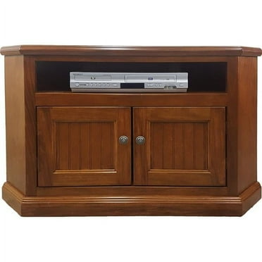 American Heartland 75730GSBB 41 in. Poplar Corner TV Stand, Greystone