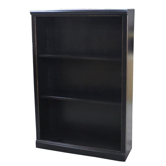 American Heartland 75948EDW 48 in. Poplar Open Bookcase with Plain Base, European Dusty White